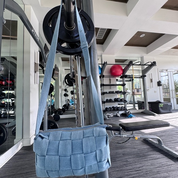 Woven Denim Shoulder Bag - Picture 4 of 8